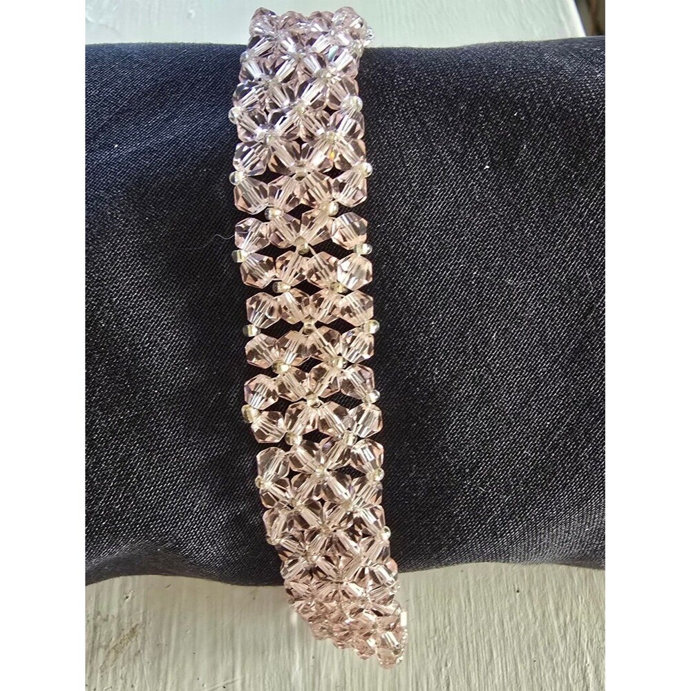 Pink Crystal Ribbon Bracelet - Picture 4 of 4